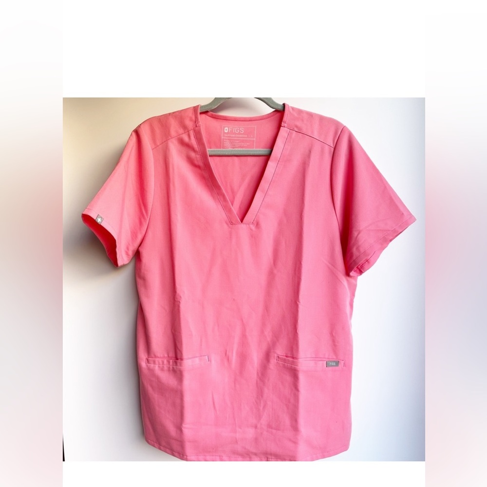 Figs Casma Neon Pink  Scrub Top Size L